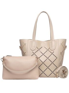 Loucenhide NWT Baby Bermude in Putty Tan with Clutch